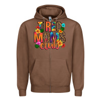 Chestnut tired moms club Zipper Hoodie - Artiststas