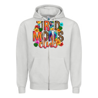 Tired Moms Club Zipper Hoodie | Teevron