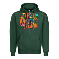 Sports Green tired moms club Zipper Hoodie - Artiststas