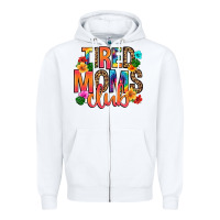 White tired moms club Zipper Hoodie - Artiststas
