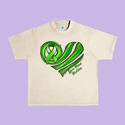 Mental Health Awareness Heart Urban Heavy Tee Designed By Jasminsmagicworld