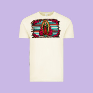 Lady Of Guadalupe Serape And Roses Vintage Tee Designed By Jasminsmagicworld
