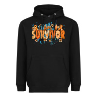 Black I am a survivor orange ribbon Kidney Cancer Heavyweight Hoodie - NancyCooperArtShop