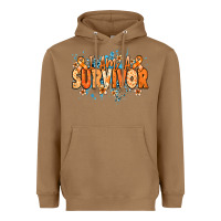 Toasted Coconut I am a survivor orange ribbon Kidney Cancer Heavyweight Hoodie - NancyCooperArtShop