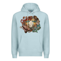 Blue Mist Cowboy wild and free western Premium Hoodie - HowdyJamesFarm
