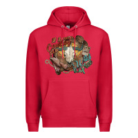 Cardinal Cowboy wild and free western Premium Hoodie - HowdyJamesFarm