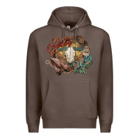 Coffee Cowboy wild and free western Premium Hoodie - HowdyJamesFarm