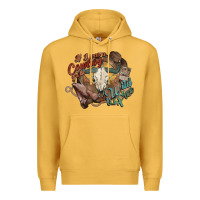 Mustard Cowboy wild and free western Premium Hoodie - HowdyJamesFarm