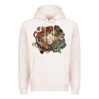 Pale Pink Cowboy wild and free western Premium Hoodie - HowdyJamesFarm
