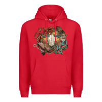 Red Cowboy wild and free western Premium Hoodie - HowdyJamesFarm