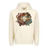 Sandshell Cowboy wild and free western Premium Hoodie - HowdyJamesFarm