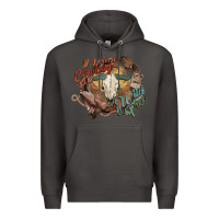 Smoke Cowboy wild and free western Premium Hoodie - HowdyJamesFarm