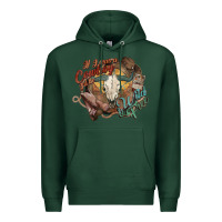 Sports Green Cowboy wild and free western Premium Hoodie - HowdyJamesFarm