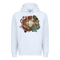 White Cowboy wild and free western Premium Hoodie - HowdyJamesFarm