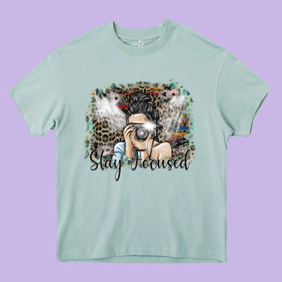 Stay Focused Heavy Core Tee Designed By Sublimationcraftshop