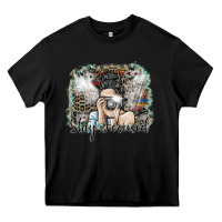 Black stay focused Heavy Core Tee - SublimationCraftShop
