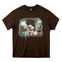 Chocolate Brown stay focused Heavy Core Tee - SublimationCraftShop