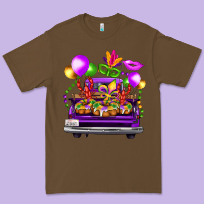 Mardi Gras Farm Truck Premium Tee Designed By Fadigitalartstudio