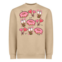 Mushroom valentines day doodles Heavyweight Sweatshirt - MaliasSmallBusiness