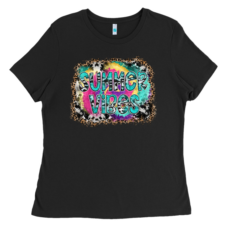 Summer Vibes Ladies Tee by SublimationCraftShop | Teevron