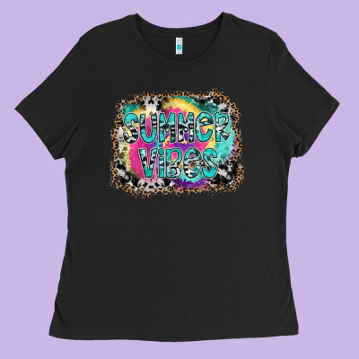 Summer Vibes Ladies Tee Designed By Sublimationcraftshop
