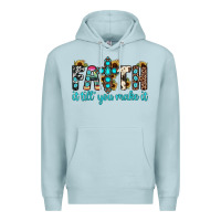 Blue Mist faith it till you make it Premium Hoodie - JahusDesignShop