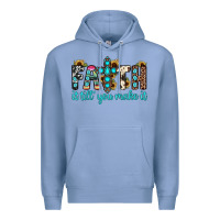 Colony Blue faith it till you make it Premium Hoodie - JahusDesignShop