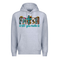 Heather Grey faith it till you make it Premium Hoodie - JahusDesignShop