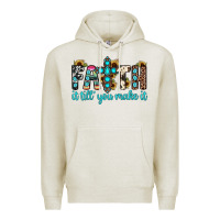 Oatmeal Heather faith it till you make it Premium Hoodie - JahusDesignShop