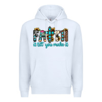 White faith it till you make it Premium Hoodie - JahusDesignShop