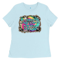Baby Blue summer vibes Ladies Tee - SublimationCraftShop