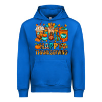 Cobalt Happy Thanksgiving Coffee Cups Urban Hoodie - FaDigitalArtStudio