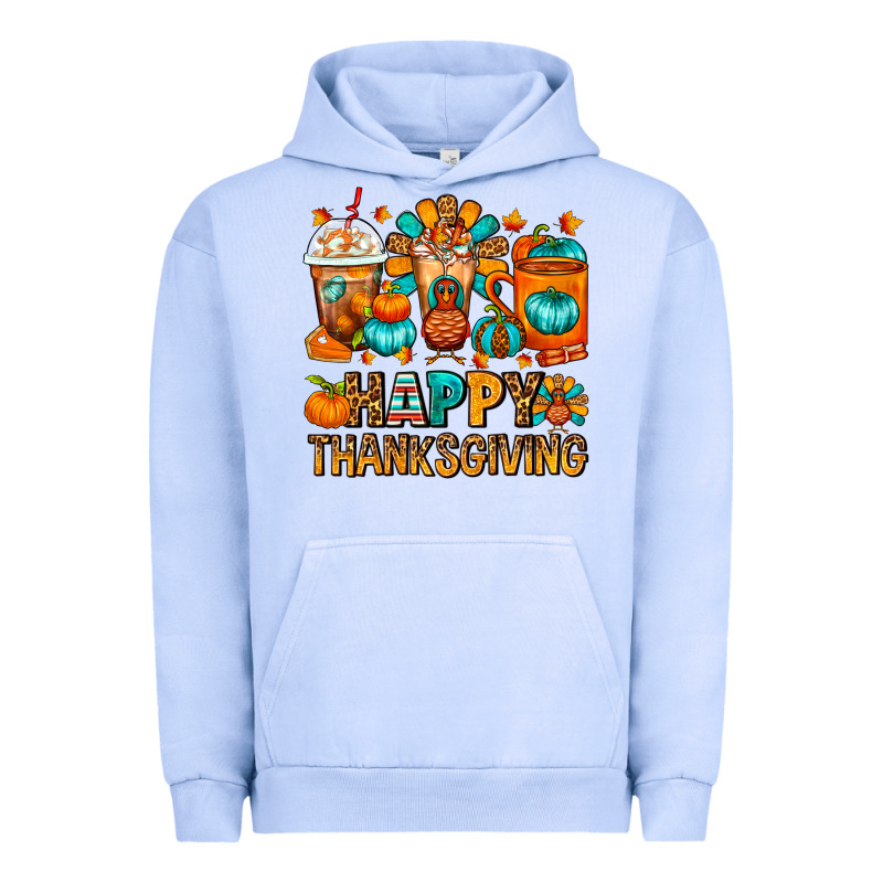 Happy Thanksgiving Coffee Cups Urban Hoodie by FaDigitalArtStudio | Teevron