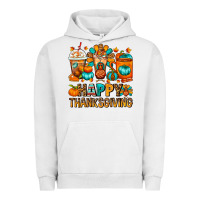 Pigment Lunar Rock Happy Thanksgiving Coffee Cups Urban Hoodie - FaDigitalArtStudio