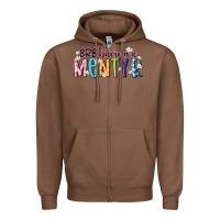 Chestnut having a menty b Zipper Hoodie - Artiststas