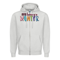 Dove Grey having a menty b Zipper Hoodie - Artiststas