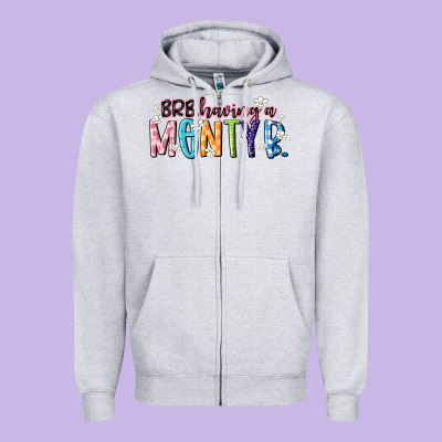 Having A Menty B Zipper Hoodie Designed By Artiststas