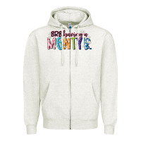 Oatmeal Heather having a menty b Zipper Hoodie - Artiststas