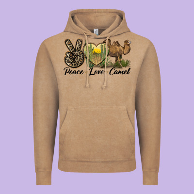 Peace Love Camel Vintage Hoodie Designed By Lillyallendesigns
