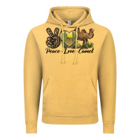 Vintage Mustard peace love camel Vintage Hoodie - LillyAllenDesigns