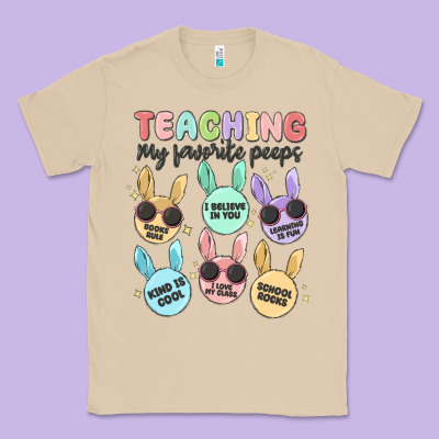 Teahing My Favorite Peeps Malia Classic Tee Designed By Maliassmallbusiness