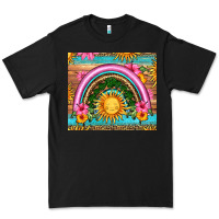 Black summer rainbow Premium Tee - HRA Design Shop