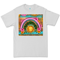 Dove Grey summer rainbow Premium Tee - HRA Design Shop