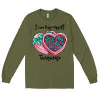 Army Green i can buy myself turquoise Long Sleeve Tee - MaliasSmallBusiness