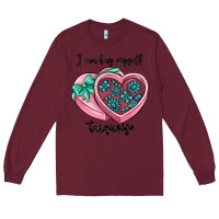 Burgundy i can buy myself turquoise Long Sleeve Tee - MaliasSmallBusiness