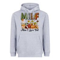 Heather Grey Milf Man I Love Fall Heavyweight Hoodie - texasbilliewilder