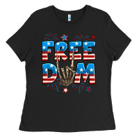 Black Freedom rock hand Ladies Tee - Neo Western