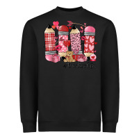 Black valentines day teacher life Heavyweight Sweatshirt - MaliasSmallBusiness