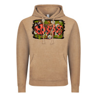 Vintage Coffee ladybug one background Vintage Hoodie - BarkalooDesign