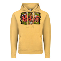 Vintage Mustard ladybug one background Vintage Hoodie - BarkalooDesign